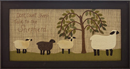 Counting Sheep applique picture
