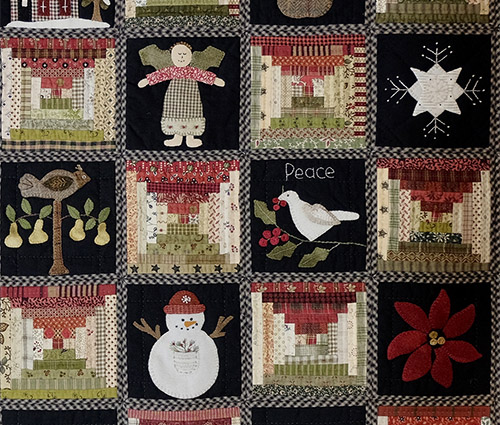 Potholder Winter Quilt by Norma Whaley