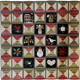 Potholder Winter Quilt by Norma Whaley