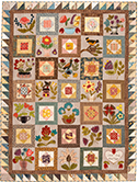 Joy In The Morning applique wall hanging quilt pattern by Norma Whaley